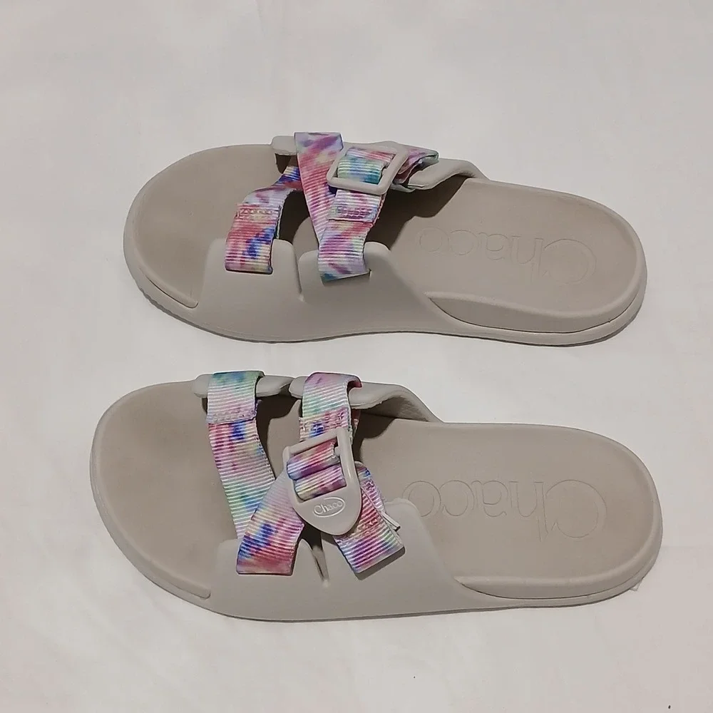 Chacos Kids Size K2 Slides Tie Dye Adjustable‎ Straps Sandal Beach Pool Comfort